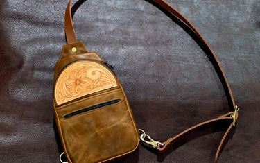 How to Make a Leather Sling Bag with a Tooled Leather Patch