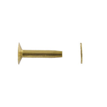 Load image into Gallery viewer, BRB12 #12 Brass Rivets w/ Burrs, Solid Brass (100 sets per bag), Multiple Sizes