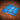 Set of blue foam pads on a brown leather surface