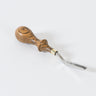 A straight french edger tool by Ron's Tools used for leatherworking and leathercraft on a white background.