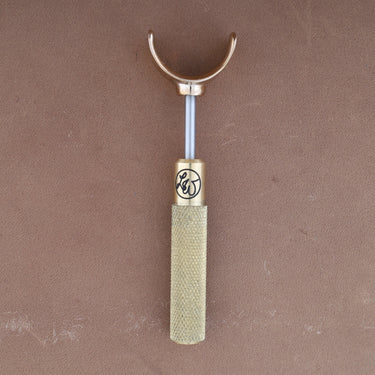 Leather Wranglers brass swivel knife, 3/8 inch barrel, flat traditional yoke