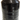 A spool of black bonded nylon thread for sewing machines against a white background.