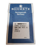 A pack of SCHMETZ needles for sewing machines, displayed on a white background.