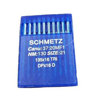 A pack of SCHMETZ sewing machine needles, displayed on a flat surface.
