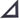 Black triangular acrylic ruler with measurement markings on a white background