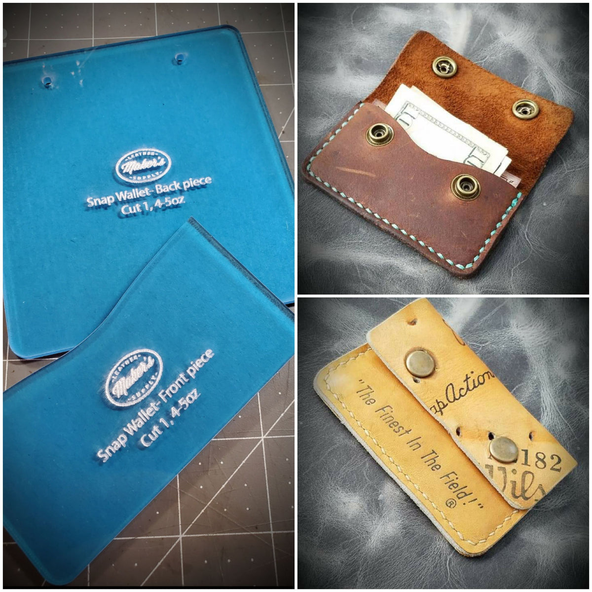 Front Pocket Money Clipper Wallet Template Set – Maker's Leather Supply