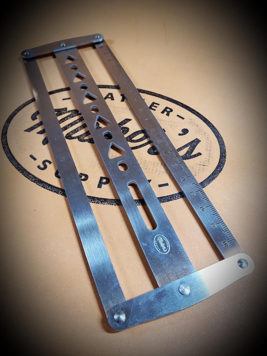 Belt/Strap Centering Tool Stainless Steel Maker's Leather Supply