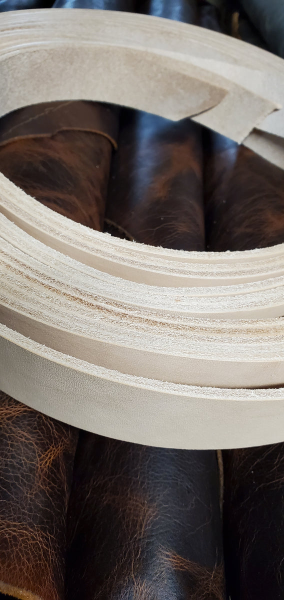 Belt blank Hermann Oak Bridle for belt 38mm width from genuine leather  (Chestnut)