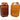 Two can cozies, one with a solid pattern in a darker color and one with a woven pattern in a lighter color, one featuring a coffee shop logo and the other with a tooled checker pattern.