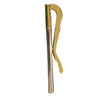 Gold and silver bar metal clip on a white background