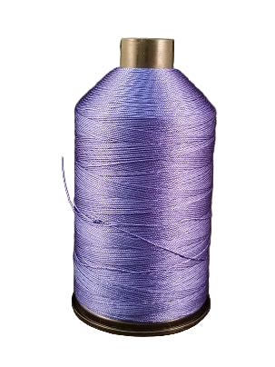 A spool of royal/cobalt blue bonded nylon thread