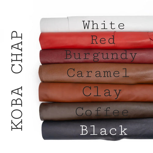 Koba Chap and Bag Leather in 7 colors!