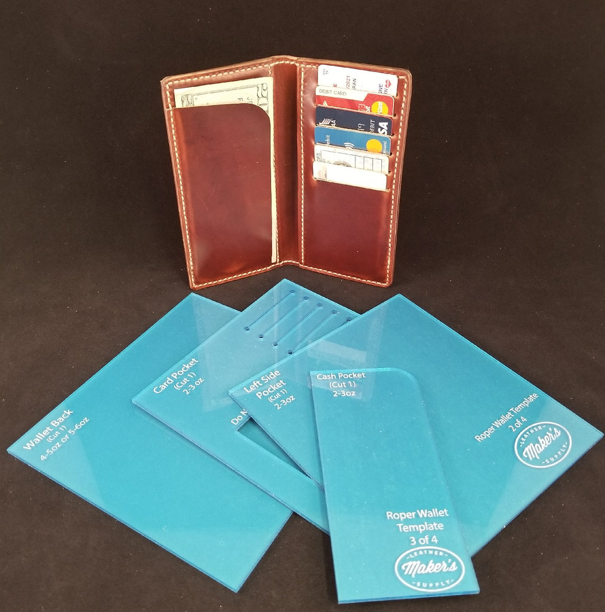 Roper Wallet Acrylic Template Set – Maker's Leather Supply