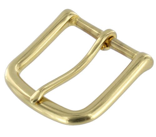 1035 Natural Brass, Heel Bar Buckle, Solid Brass-LL, 1.5