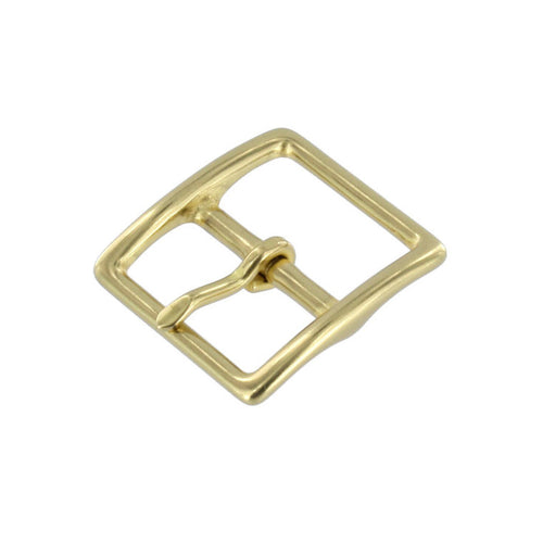 1097 Natural Brass, Center Bar Buckle, Solid Brass-LL, 1