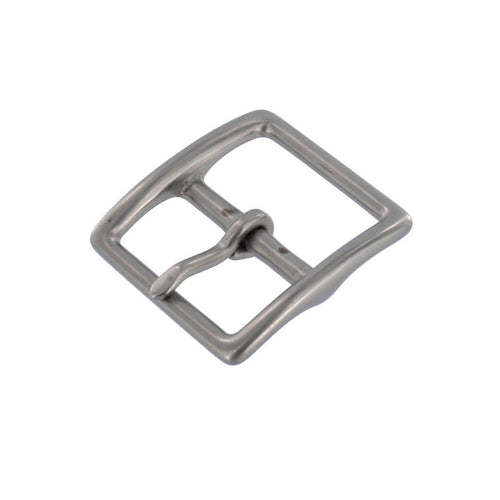 1097 Nickel Matte, Center Bar Buckle, Solid Brass-LL, 1