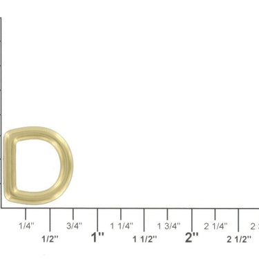 2011 Natural Brass, D-Ring, Solid Brass-LL, Multiple Sizes