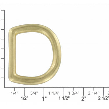 2011 Natural Brass, D-Ring, Solid Brass-LL, Multiple Sizes