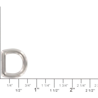 2011 Nickel Plate, D-Ring, Solid Brass-LL, Multiple Sizes