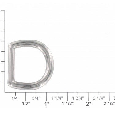 2011 Nickel Plate, D-Ring, Solid Brass-LL, Multiple Sizes
