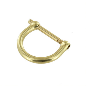 2014 Solid Brass, D-Ring with Screw, Multiple Sizes