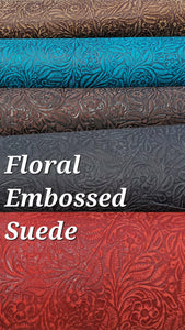 Embossed Floral Suede in 5 Colors!