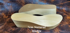 Wooden 7cm Wedge Shoe Base
