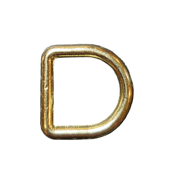 1/2 " Shiny Brass Cast D-Ring, Zinc Alloy