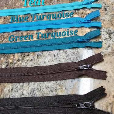 9" YKK ® Dress Zippers, 5 Colors!