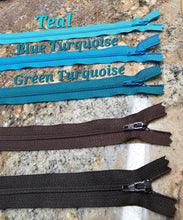 Load image into Gallery viewer, 9&quot; YKK ® Dress Zippers, 5 Colors!