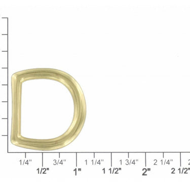 2011 Natural Brass, D-Ring, Solid Brass-LL, Multiple Sizes