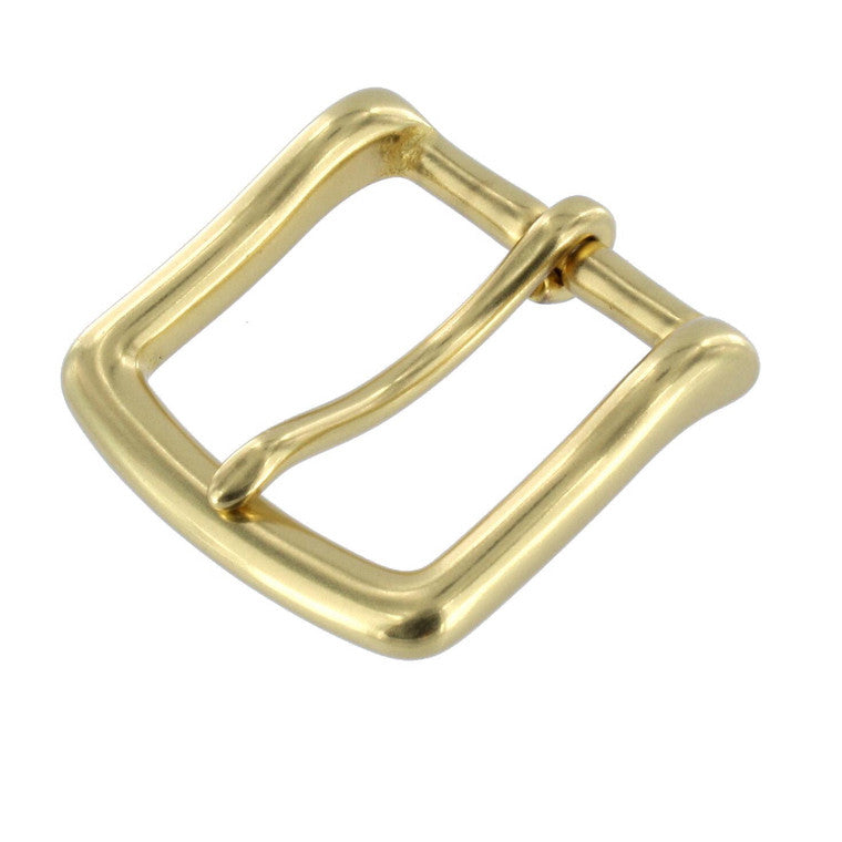 B1049 Natural Brass, Heel Bar Buckle, Solid Brass-LL, Multiple Sizes