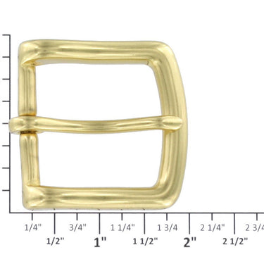 B1049 Natural Brass, Heel Bar Buckle, Solid Brass-LL, Multiple Sizes