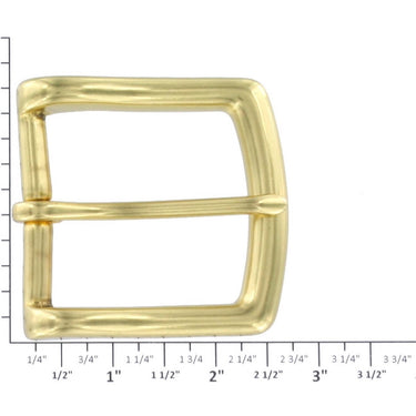 B1049 Natural Brass, Heel Bar Buckle, Solid Brass-LL, Multiple Sizes