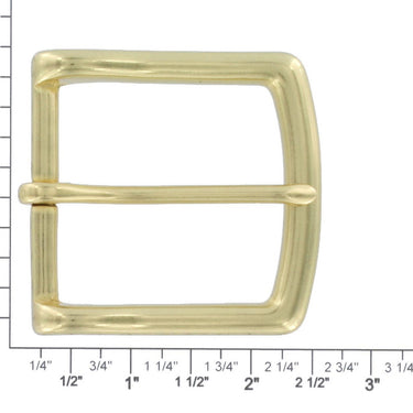 B1049 Natural Brass, Heel Bar Buckle, Solid Brass-LL, Multiple Sizes