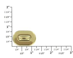 B8706 Brass Plate, Oval Magnetic Closure, Zinc