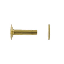 Load image into Gallery viewer, BRB09 #9 Brass Rivets w/ Burrs, Solid Brass (100 sets per bag), Multiple Sizes