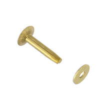 Load image into Gallery viewer, BRB12 #12 Brass Rivets w/ Burrs, Solid Brass (100 sets per bag), Multiple Sizes