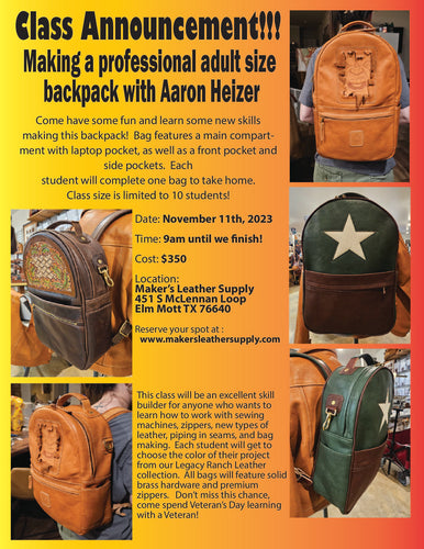 Making a professional backpack Nov 11, 2023