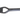 Metal bag punch tool with a handle on a white background