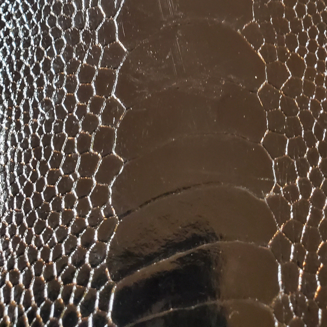 Black Gloss Ostrich Leather