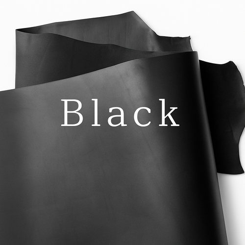 English Bridle Leather – Black (Sold by the Square Foot)