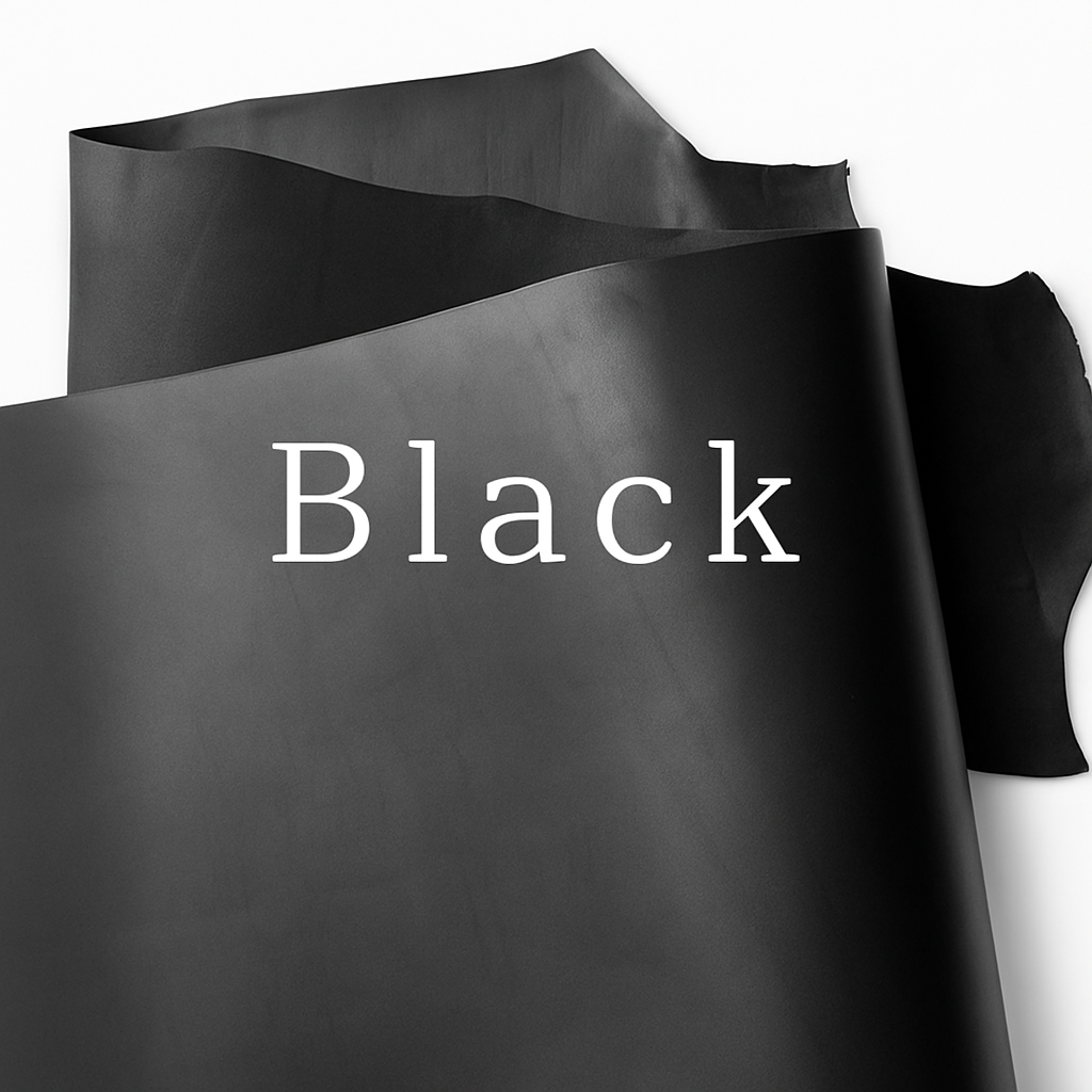 English Bridle Leather – Black (Sold by the Square Foot)