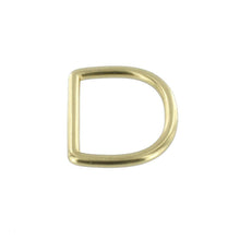 Load image into Gallery viewer, DR0 Natural Brass, D-Ring, Solid Brass-LL, 1&quot;