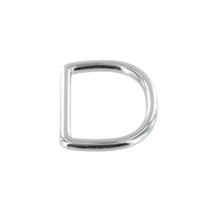 DR0 Nickel Plate, D-Ring, Solid Brass-LL, 1"