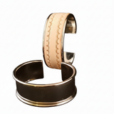 Metal Cuffs for Leather Inlay (NARROW)