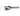 Metal pointed end strap punch tool on a white background