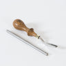 A round edger 6 tool by Ron's Tools used for leatherworking and leathercraft on a white background.