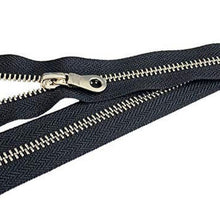 Load image into Gallery viewer, YKK® EVERBRIGHT Zipper by the Yard, #5, Nickel/Black
