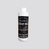 A eight ounce bottle labeled 'RON'S EDGE RUB' with a white cap on a plain background.